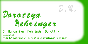 dorottya mehringer business card